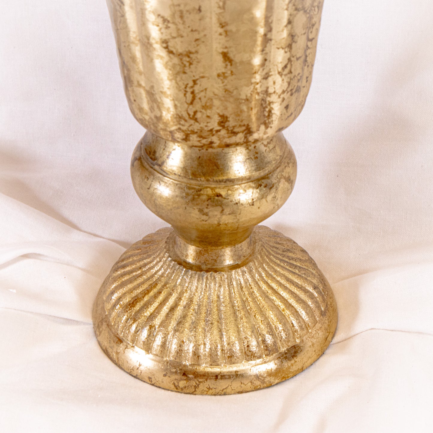 Vintage Gold Flute Vase