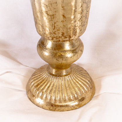 Vintage Gold Flute Vase