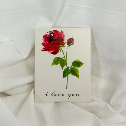 I Love You Rose Matchbook