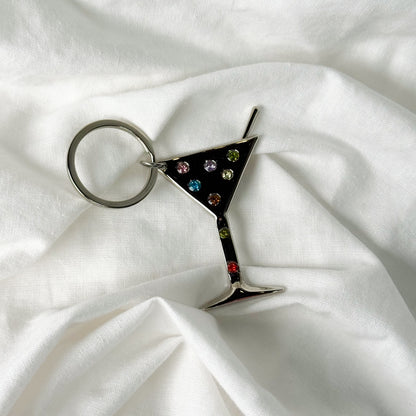 Rhinestone Chrome Keychain