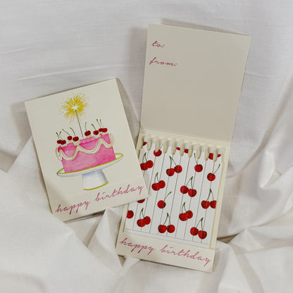 Happy Birthday Cake Matchbook
