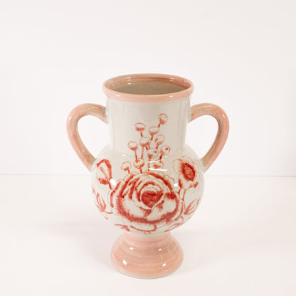 Floral Handle Vase