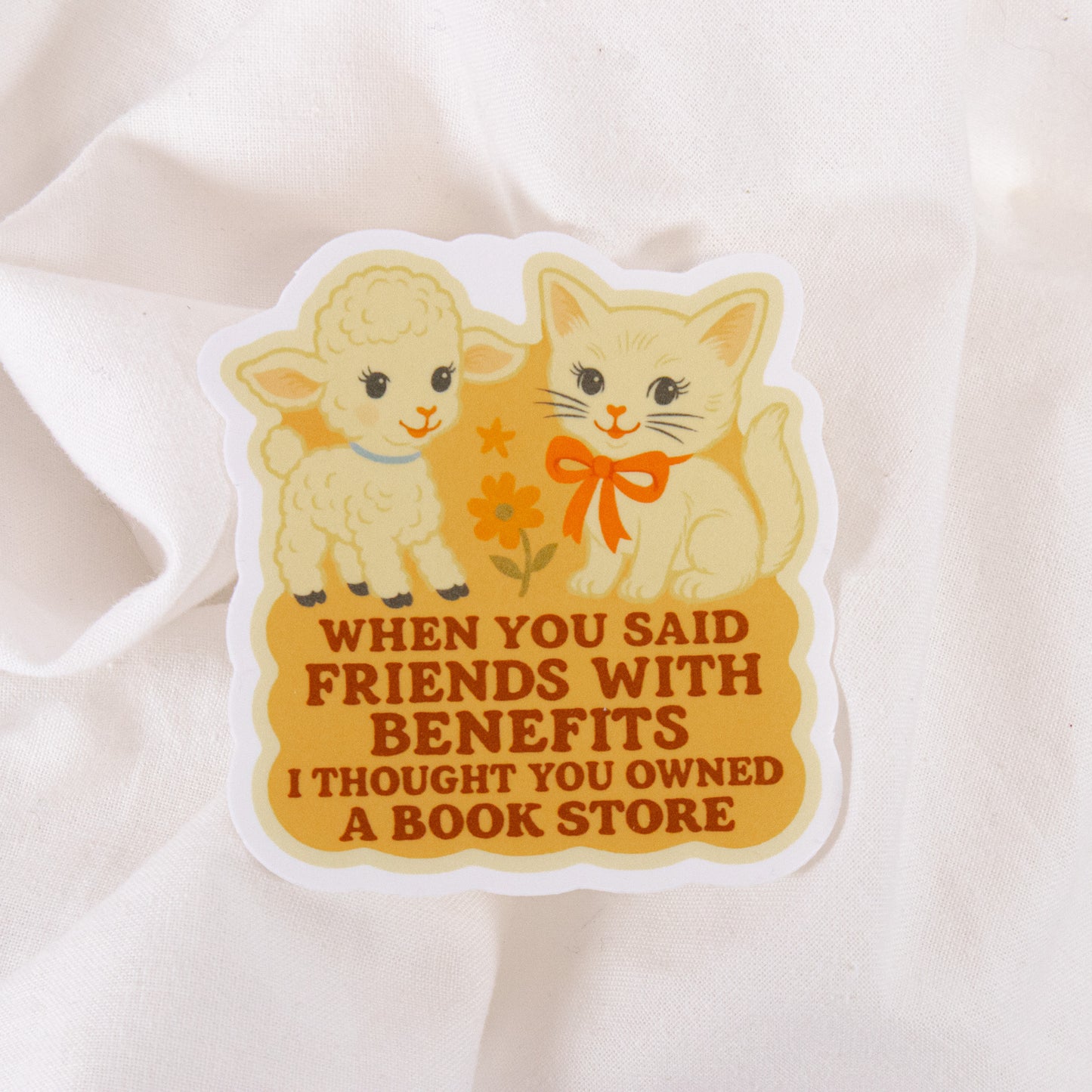 Friends With Benefits Bookstore Vinyl Sticker