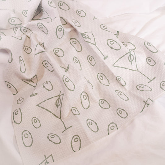 Dirty Martini Geometry Tea Towel