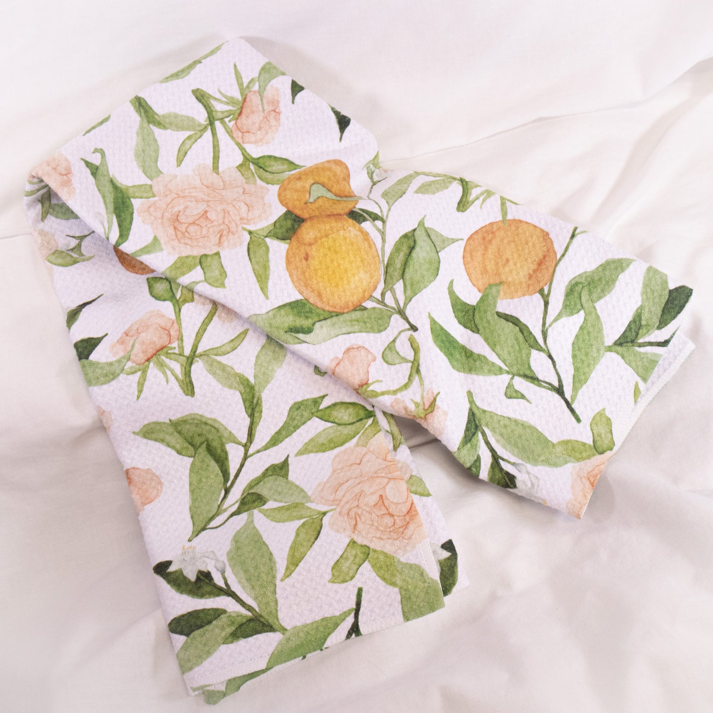 A Peony For Your Thoughts Geometry Tea Towel