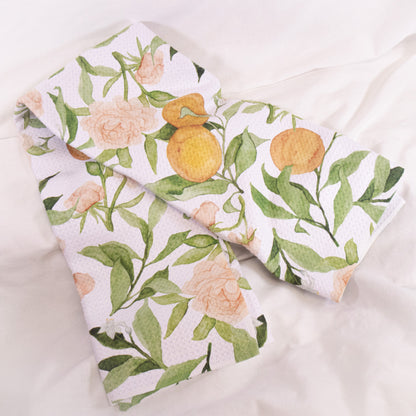 A Peony For Your Thoughts Geometry Tea Towel
