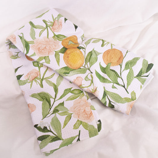 A Peony For Your Thoughts Geometry Tea Towel