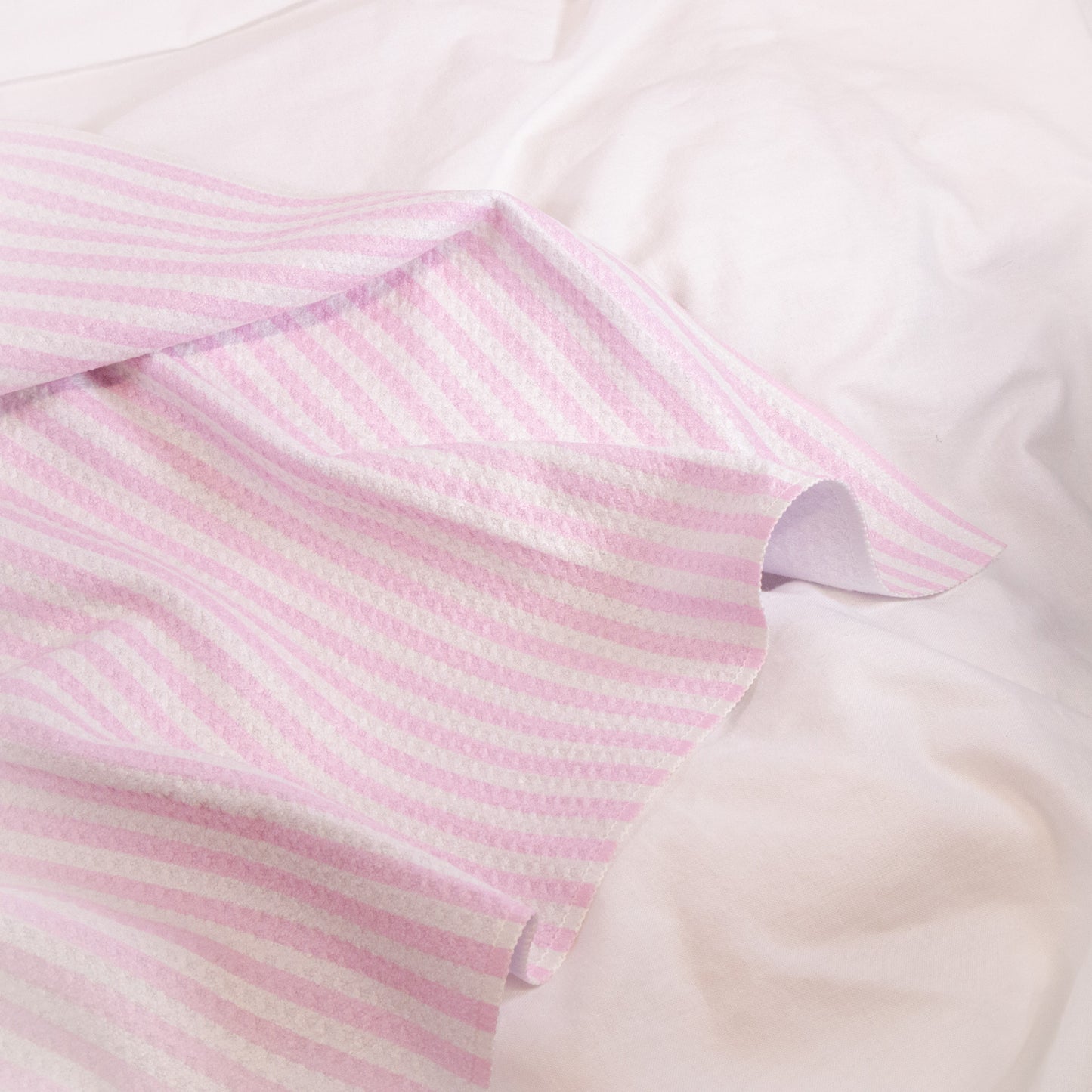 Summer Stripe Pink Geometry Tea Towel