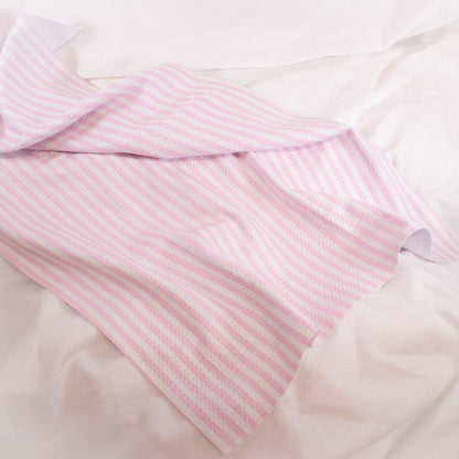 Summer Stripe Pink Geometry Tea Towel