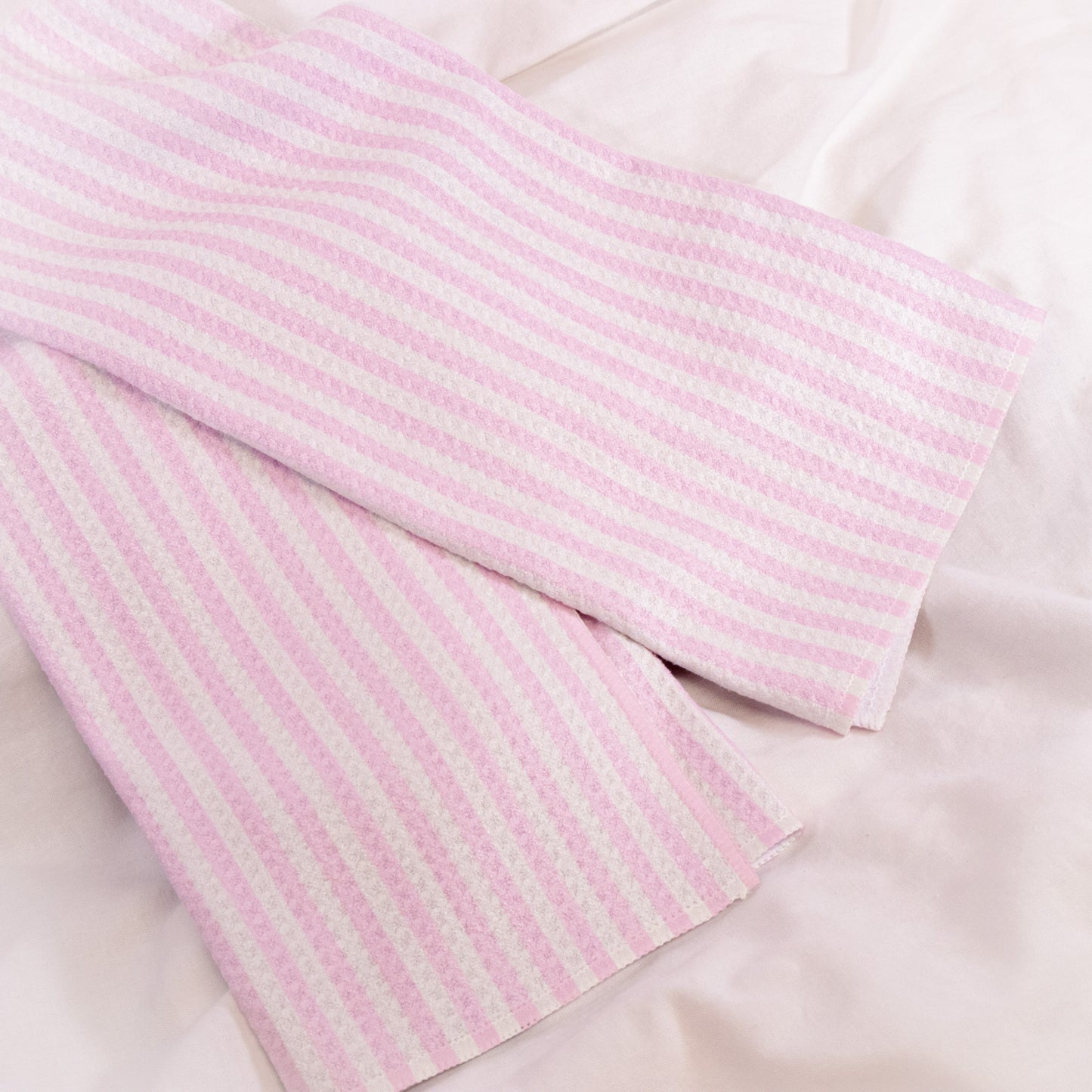 Summer Stripe Pink Geometry Tea Towel
