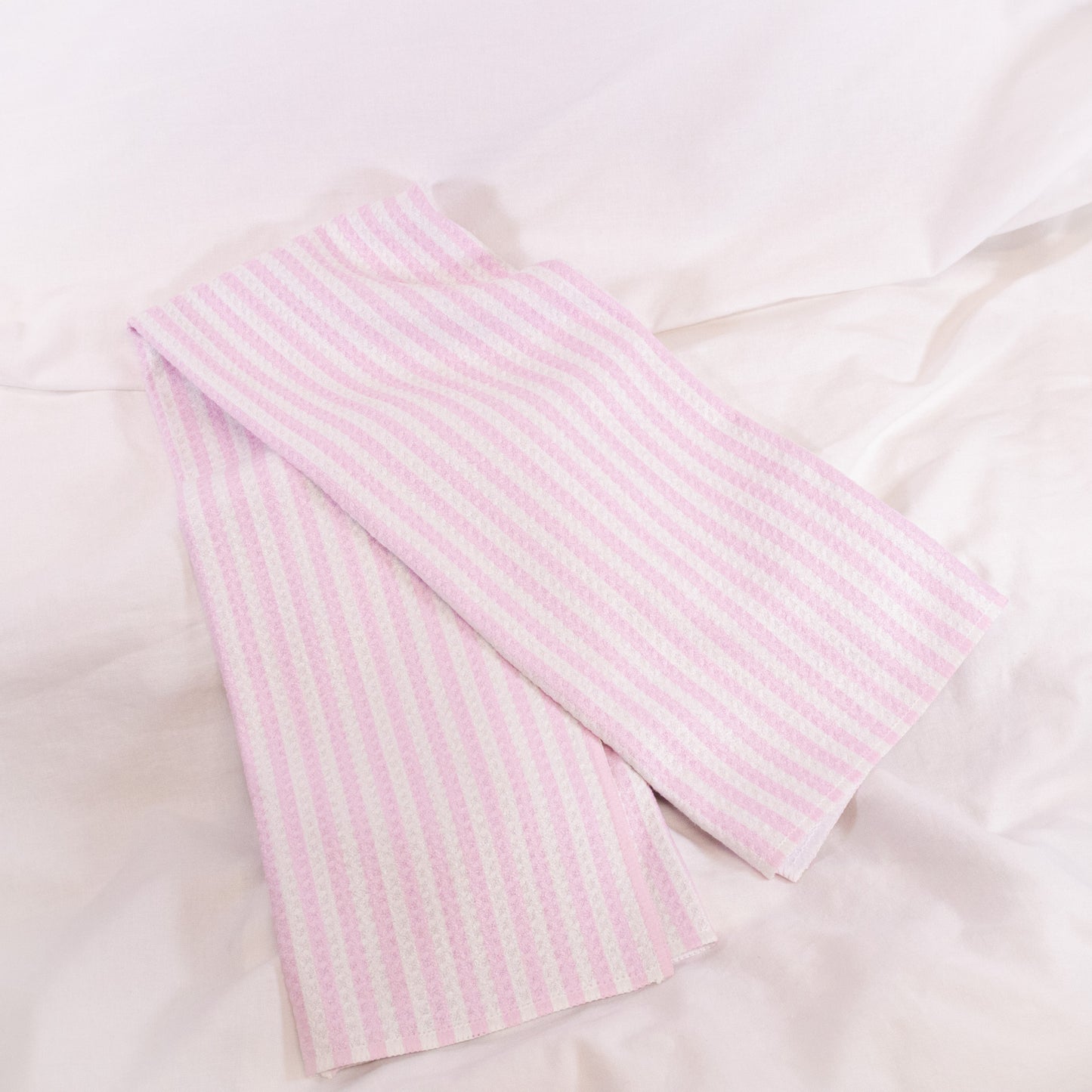 Summer Stripe Pink Geometry Tea Towel