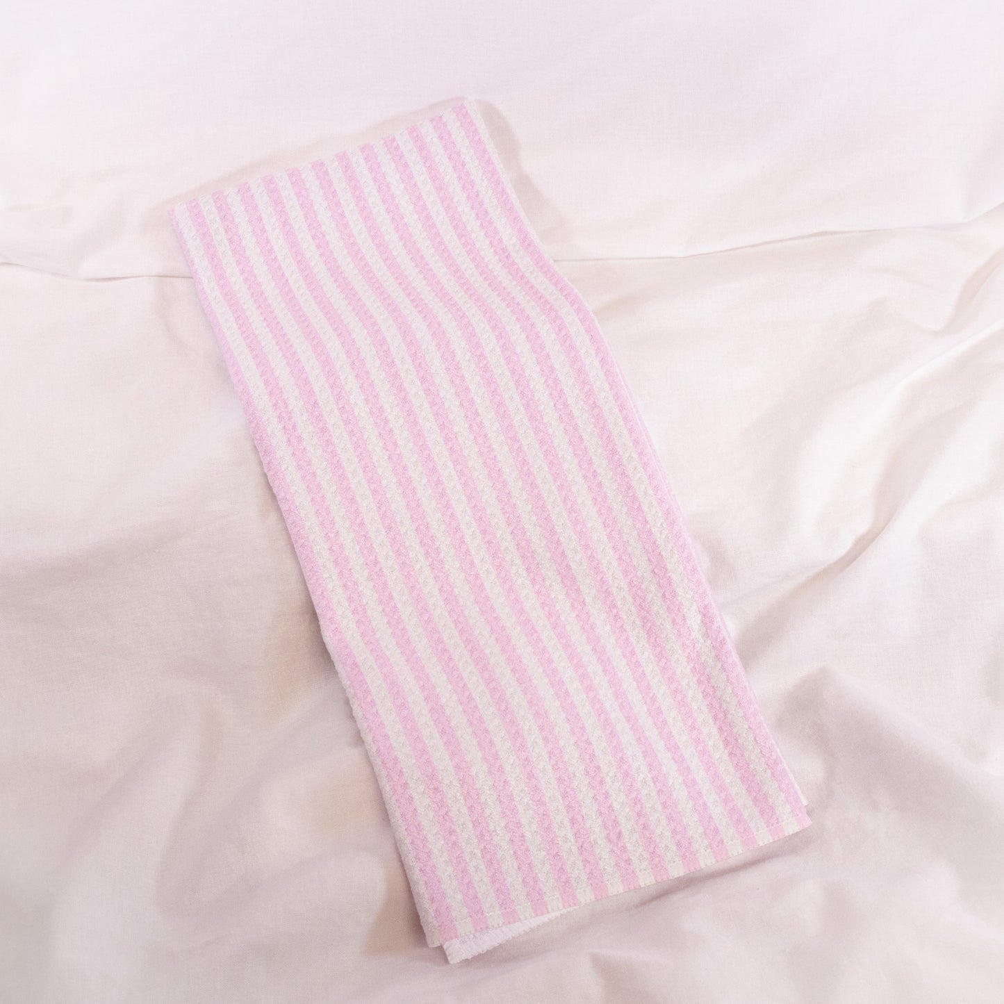 Summer Stripe Pink Geometry Tea Towel