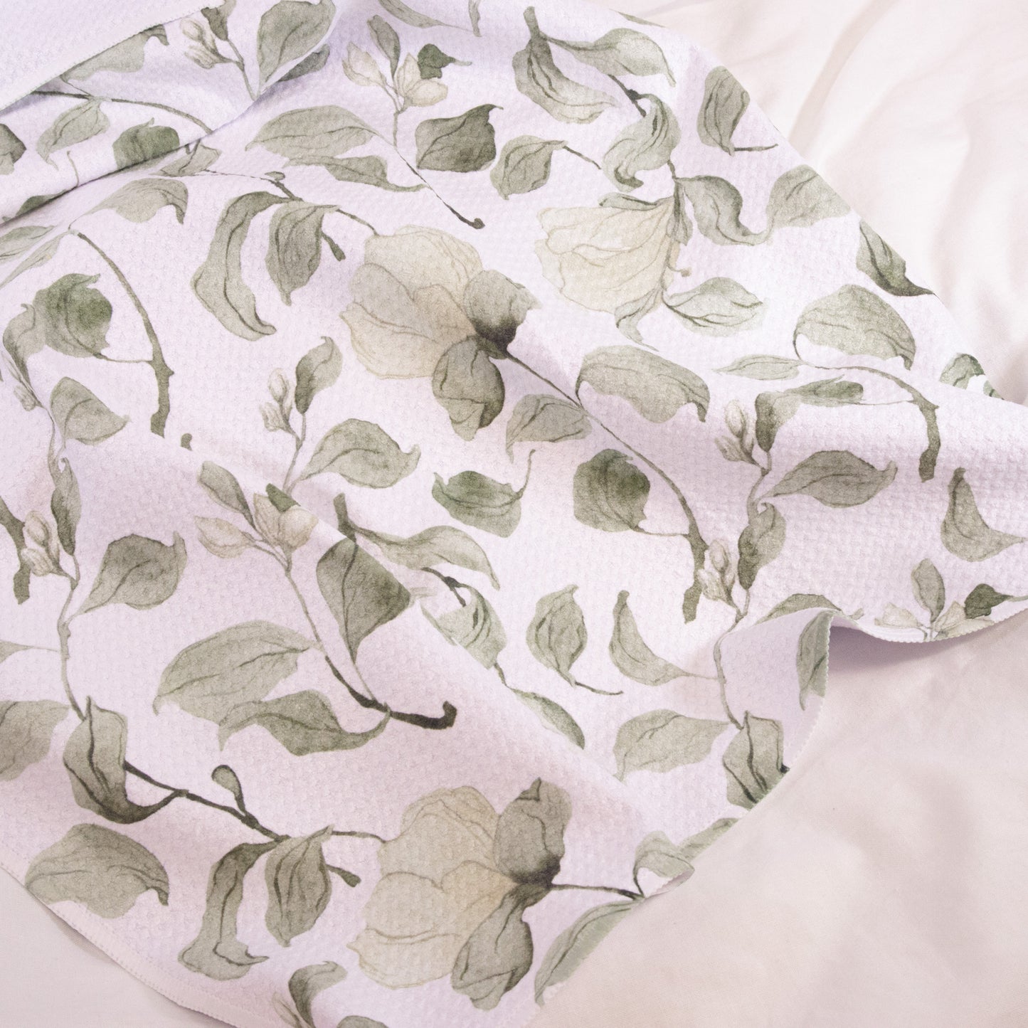 Spring Floral Blossoms Geometry Tea Towel