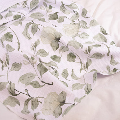 Spring Floral Blossoms Geometry Tea Towel