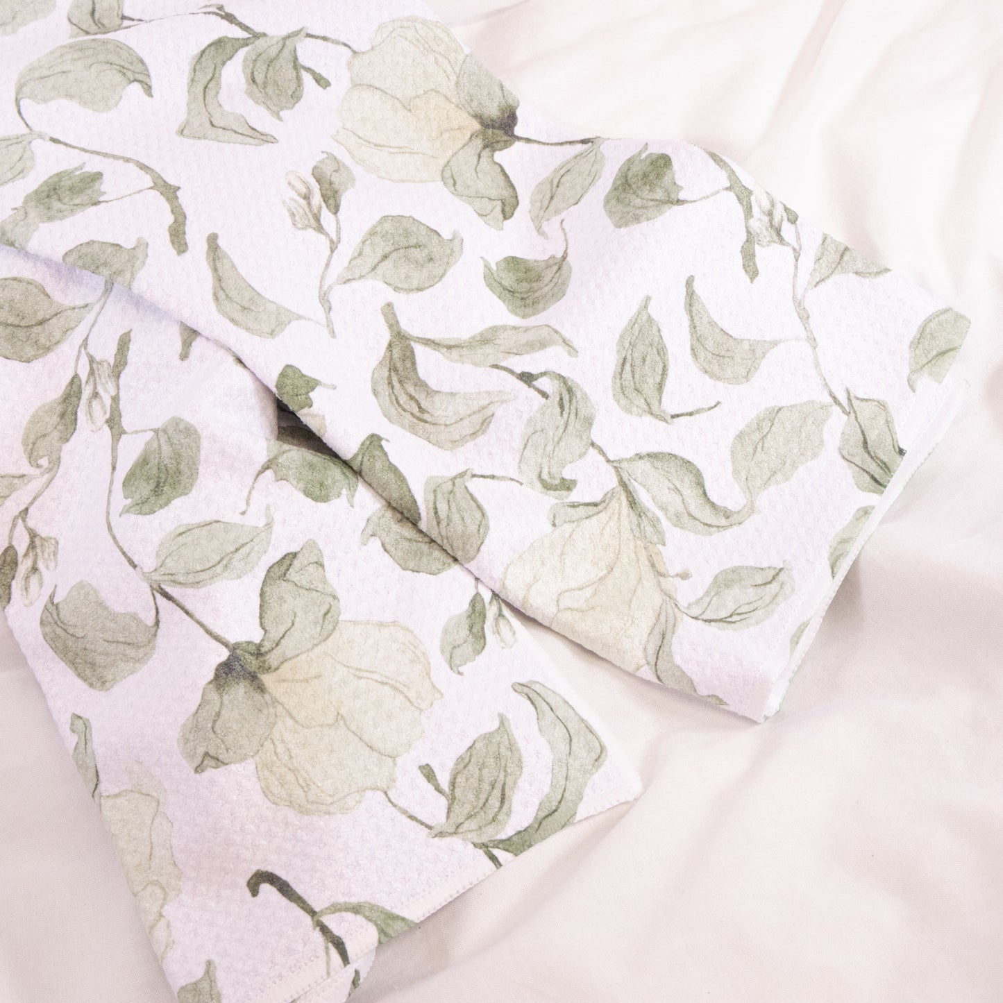 Spring Floral Blossoms Geometry Tea Towel