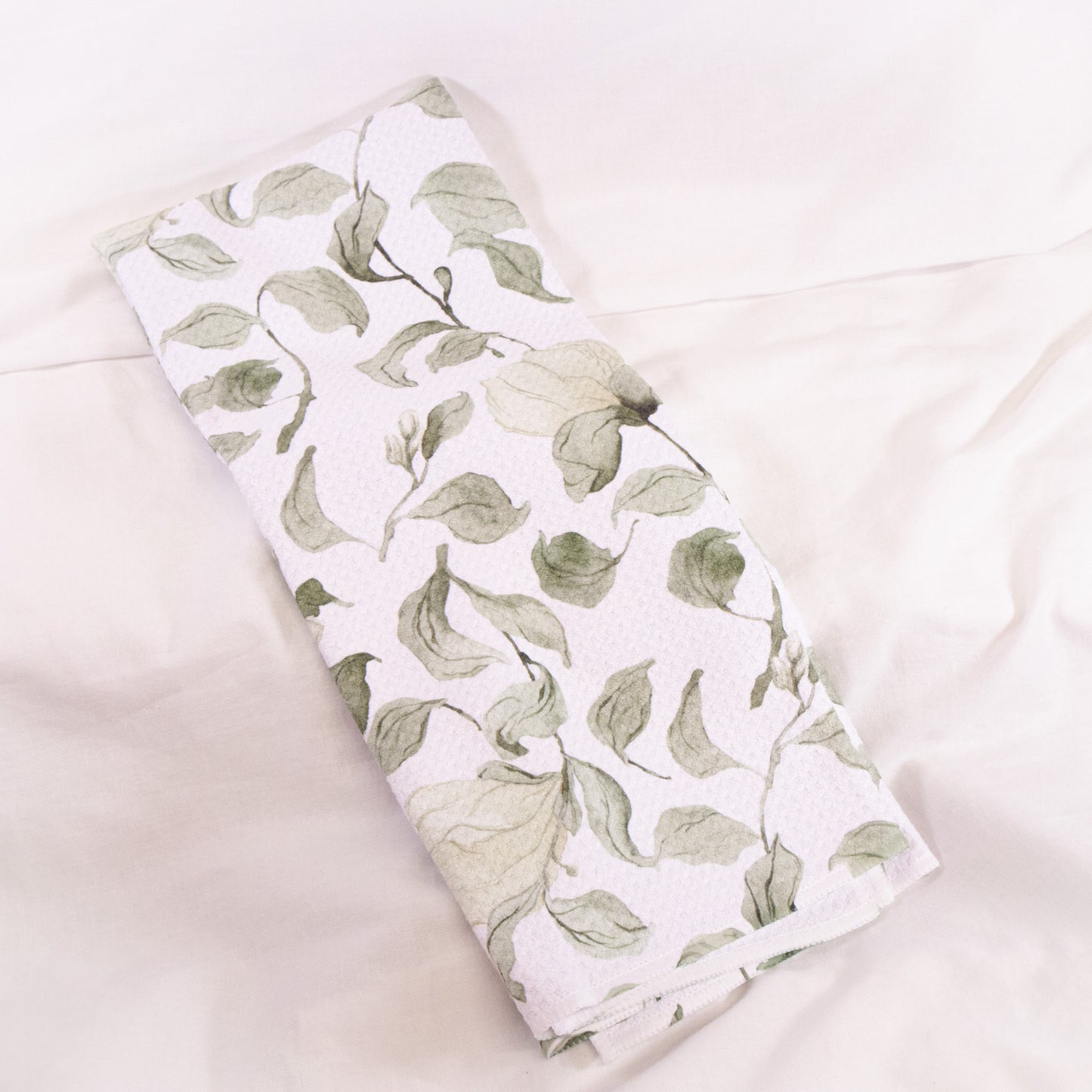 Spring Floral Blossoms Geometry Tea Towel