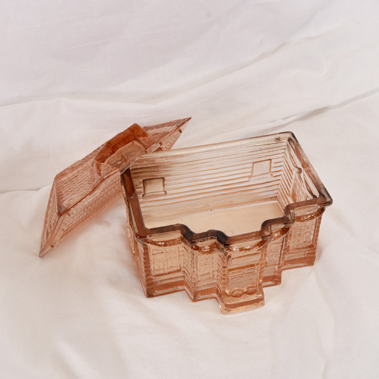 Pink Glass House Jar