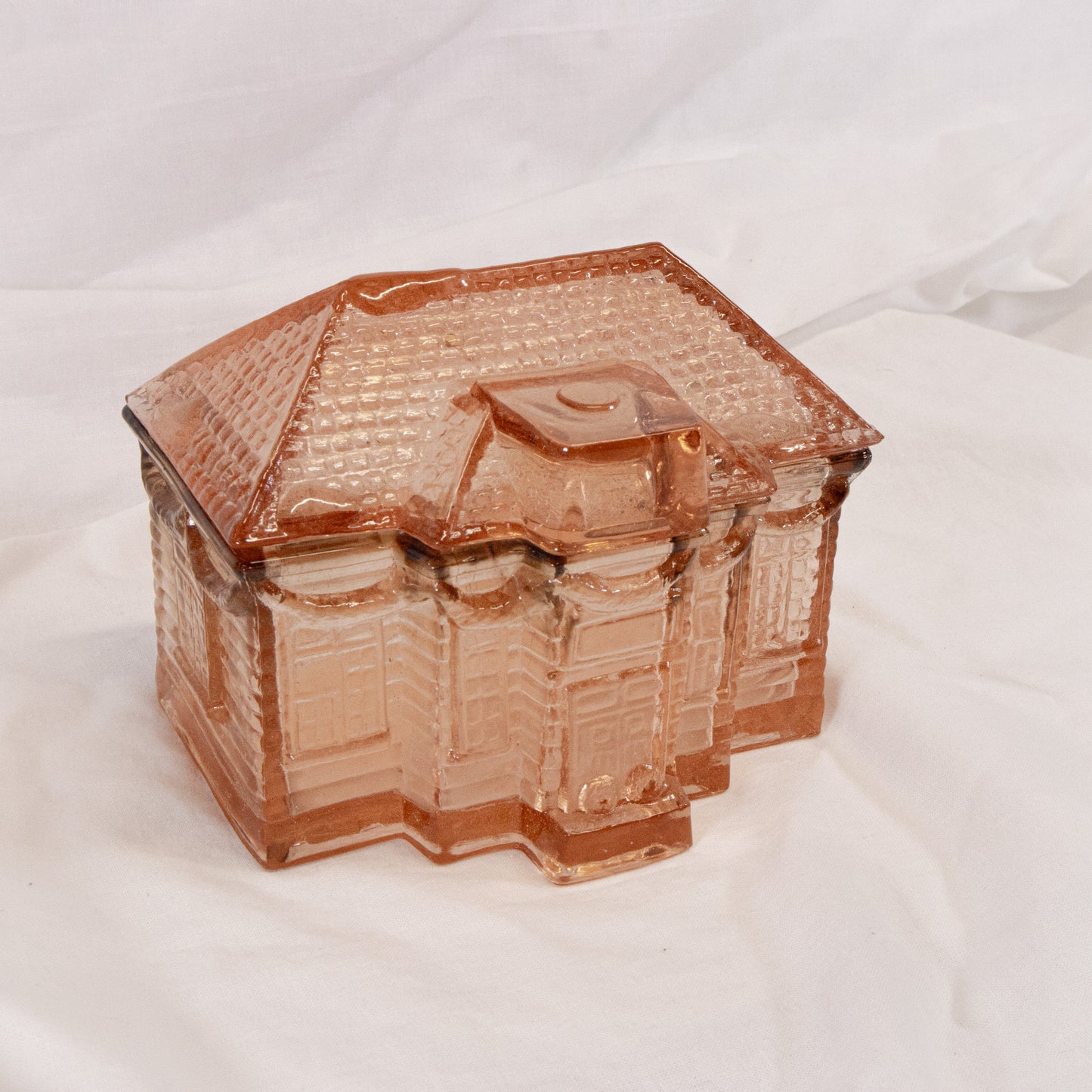 Pink Glass House Jar