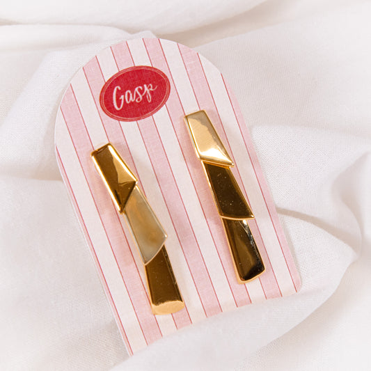 Layered Gold Dangle Earrings