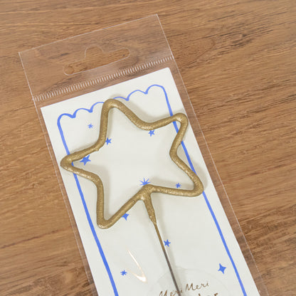 Gold Star Sparkler Cake Candle By Meri Meri