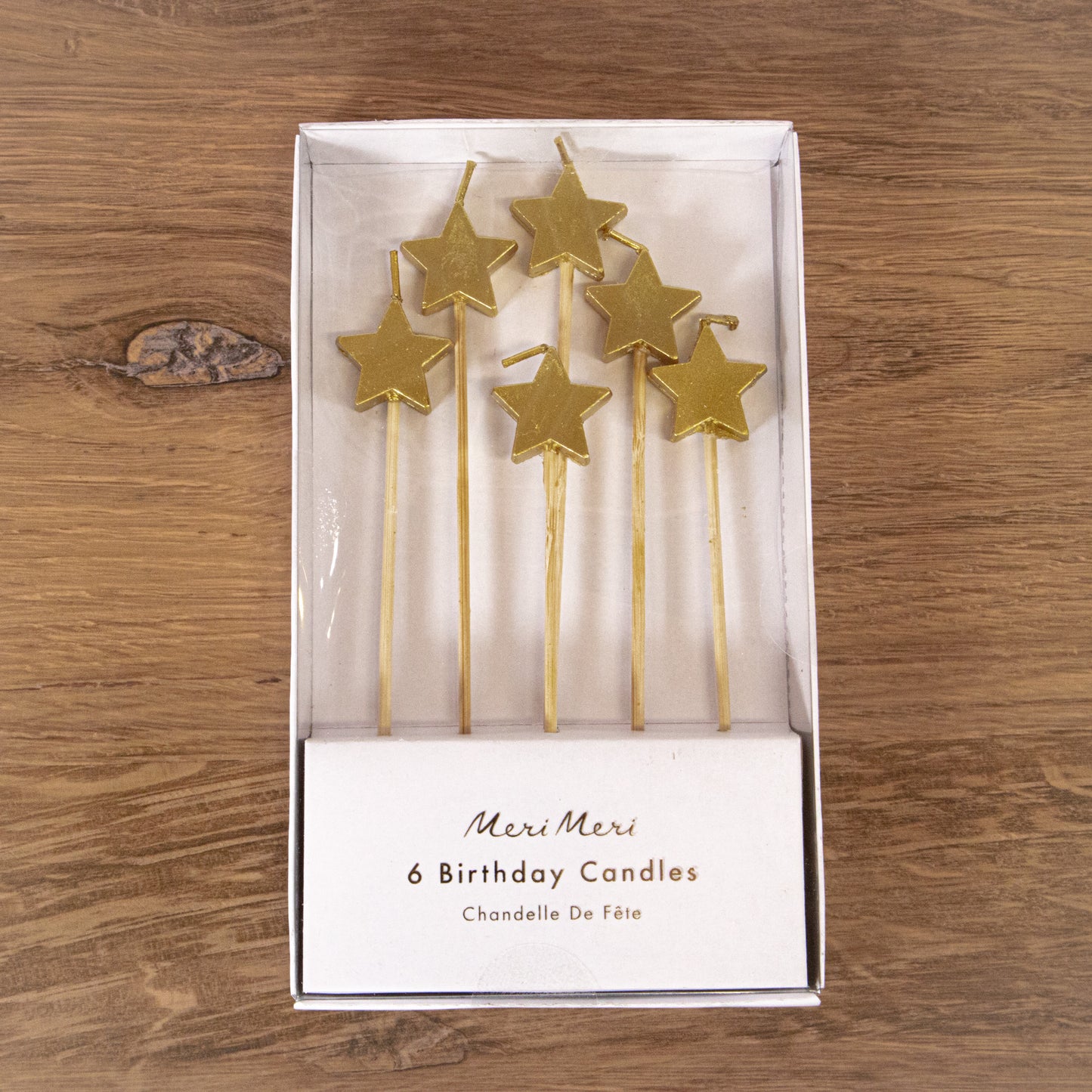 Gold Star Cake Candles By Meri Meri