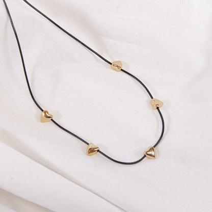 Mini Heart Cord Necklace