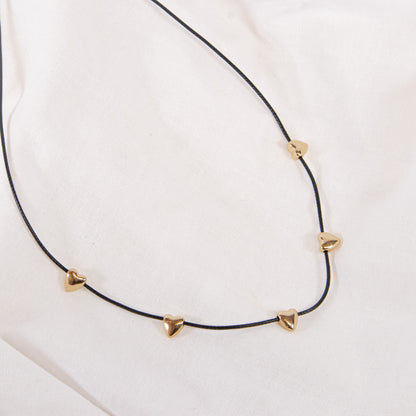 Mini Heart Cord Necklace