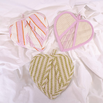 Patterned Heart Pot Holder