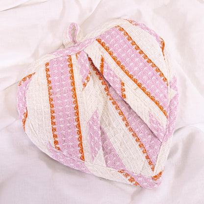 Patterned Heart Pot Holder