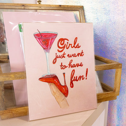 High Heel Girls Wall Art Print