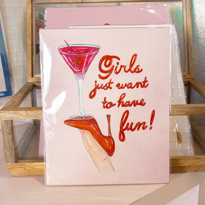 High Heel Girls Wall Art Print