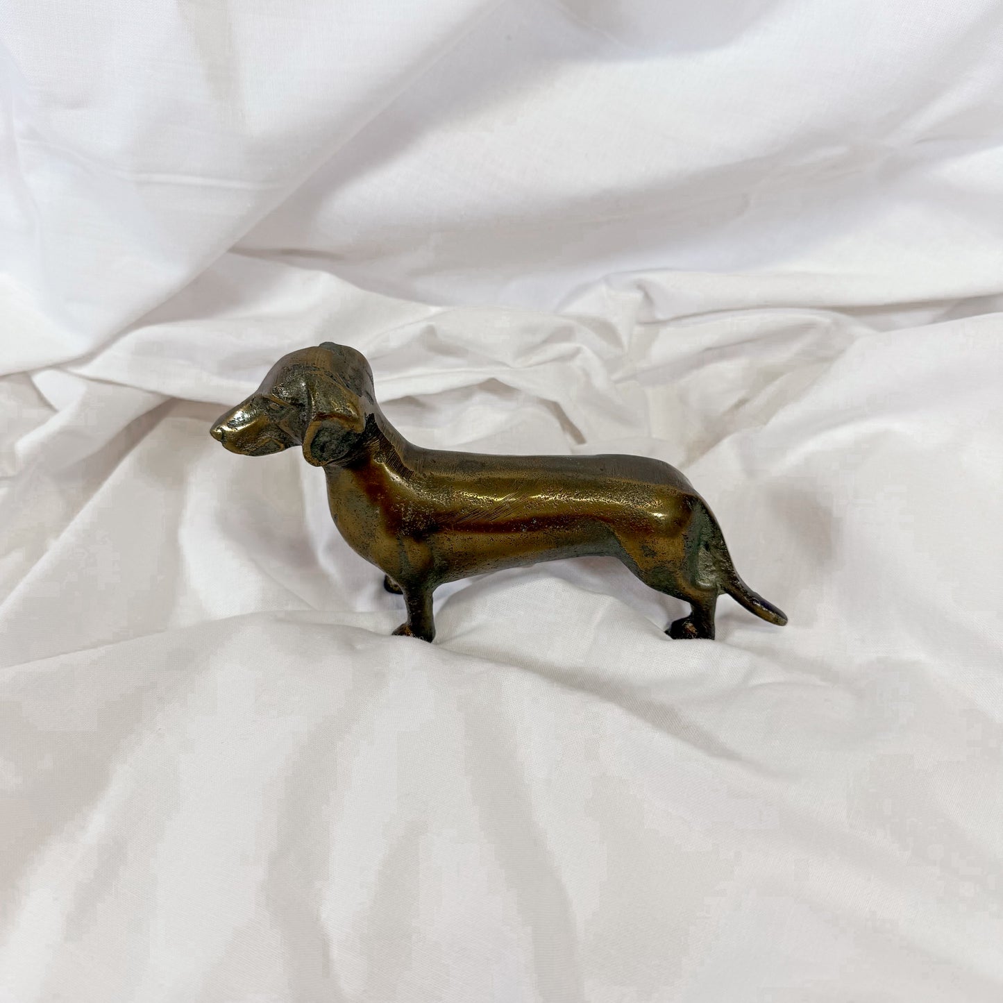 Standing Brass Dachshund