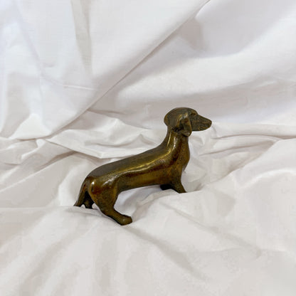 Standing Brass Dachshund