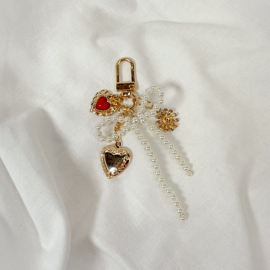 Vintage Love Locket Bag Charm Keychain