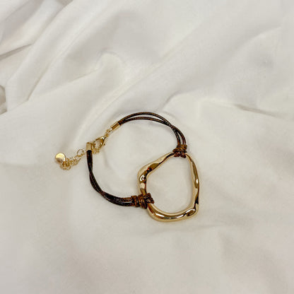 Open Gold Cord Bracelet