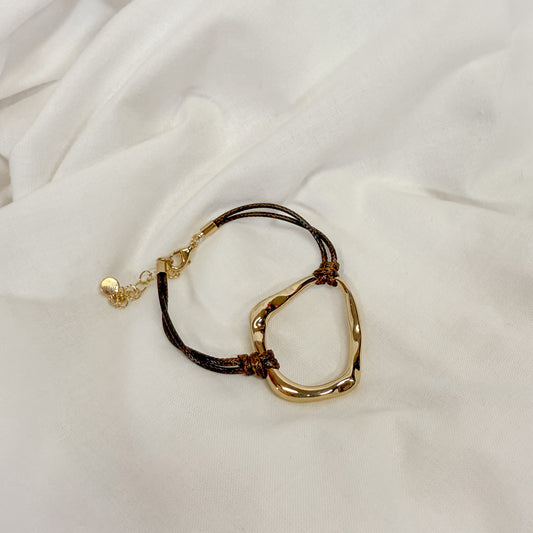 Open Gold Cord Bracelet