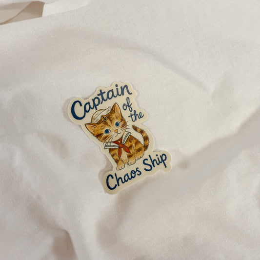 Captain Of The Chaos Ship Vinyl Sticker