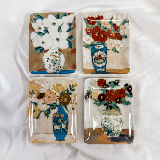 Floral Arrangements Ceramic Tray