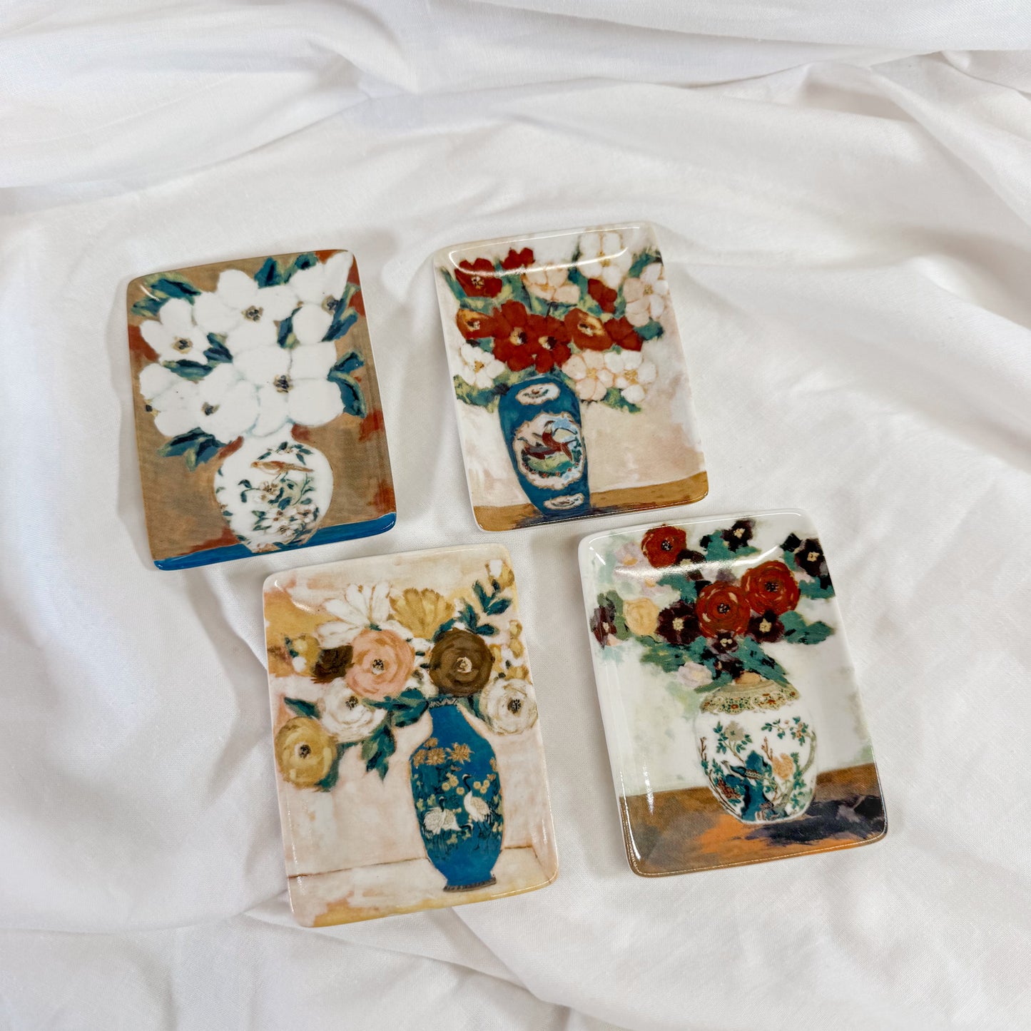Floral Arrangements Ceramic Tray