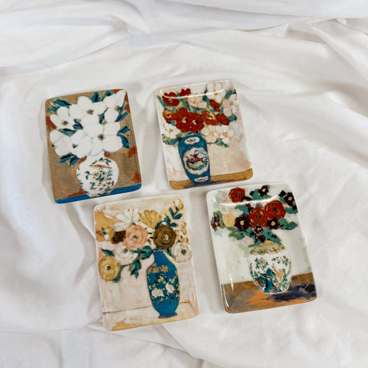 Floral Arrangements Ceramic Tray
