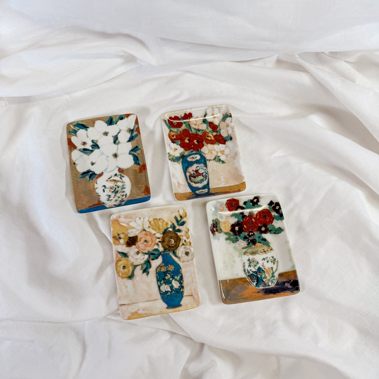 Floral Arrangements Ceramic Tray