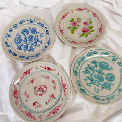 Watercolor Floral Plate