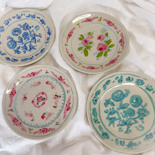 Watercolor Floral Plate