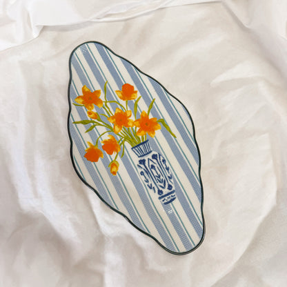 Patterned Bouquet Decorative Tray