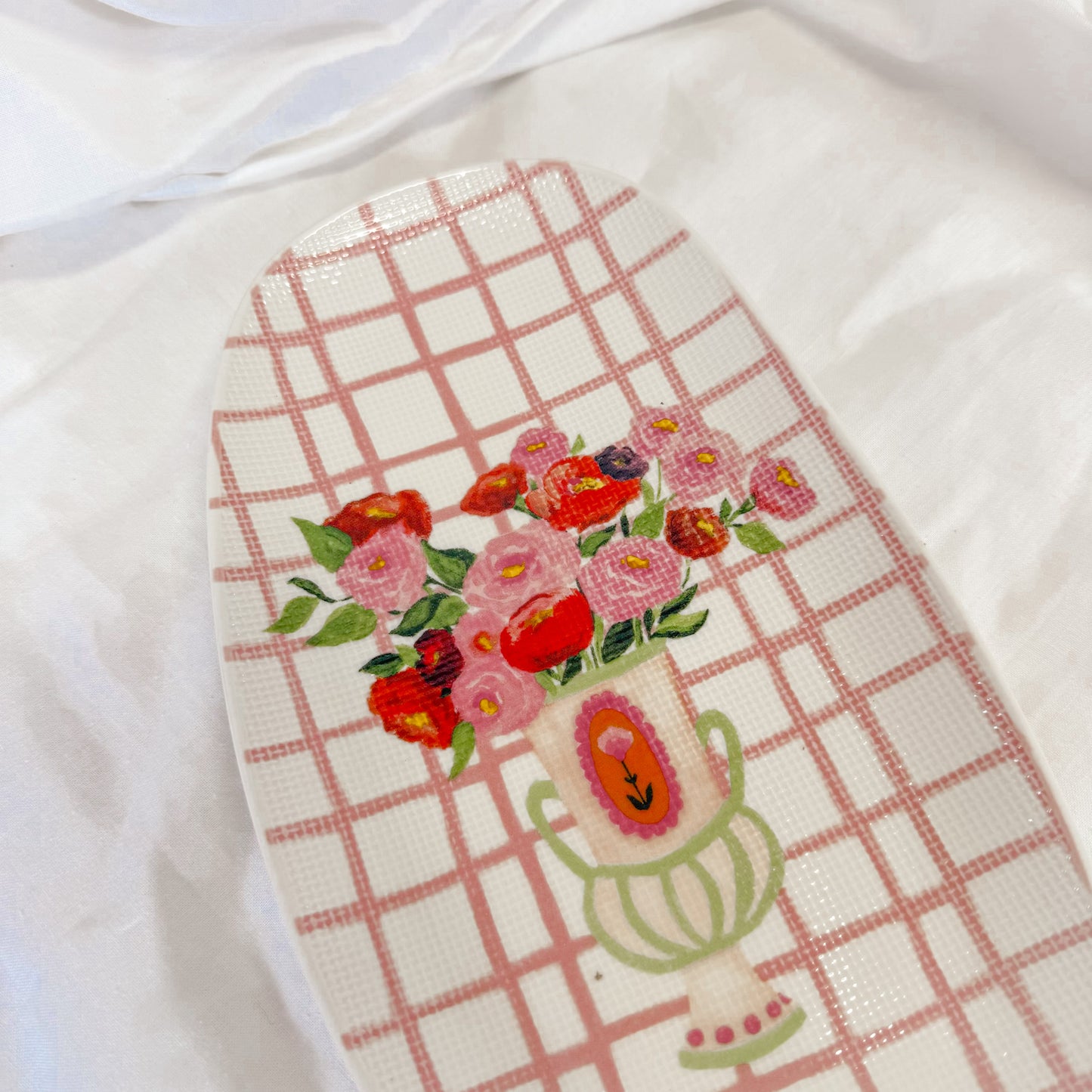 Patterned Bouquet Decorative Tray