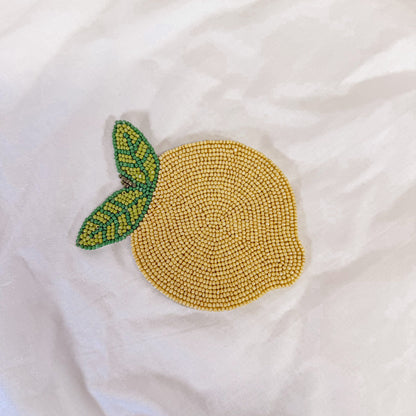 Lemon Beaded Coaster