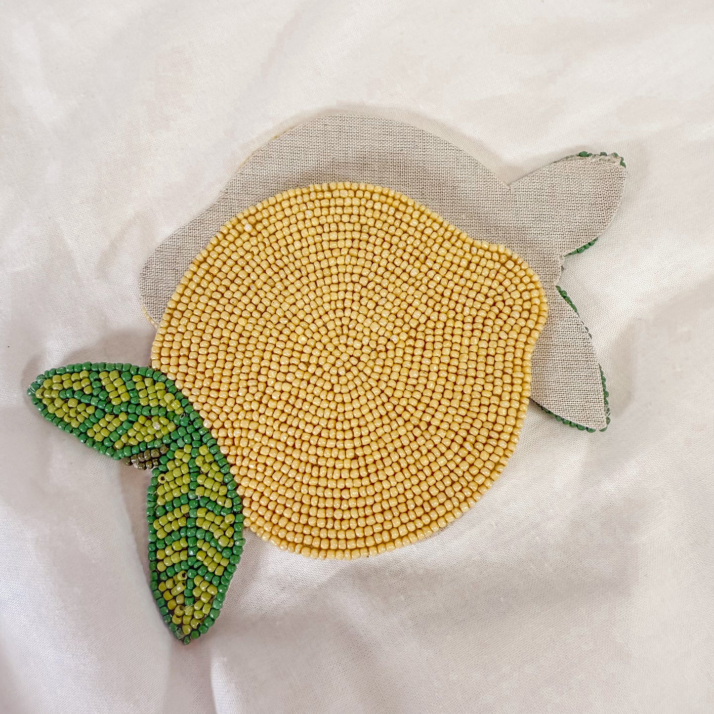 Lemon Beaded Coaster