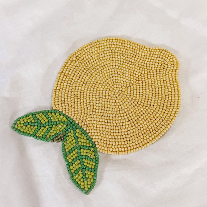 Lemon Beaded Coaster
