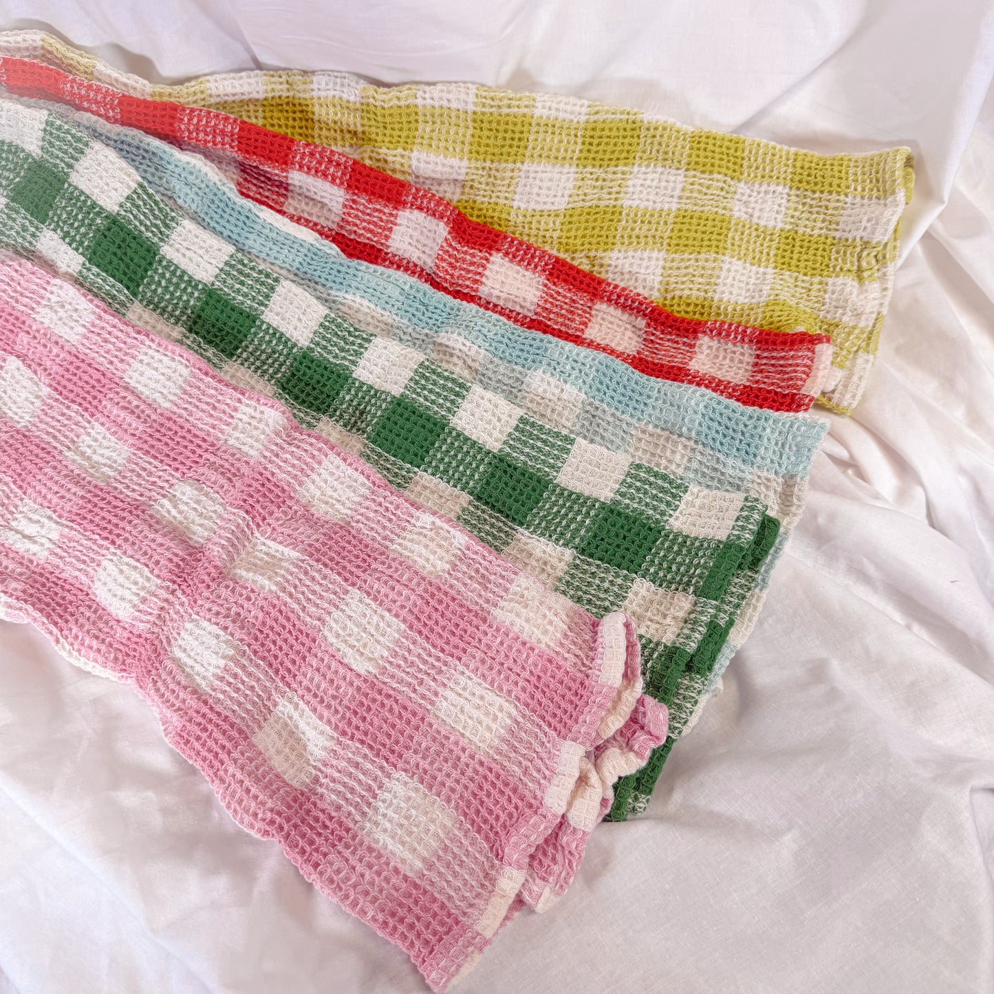 Gingham Waffle Dish Towel