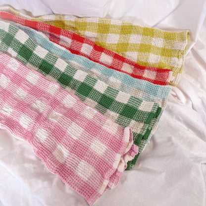 Gingham Waffle Dish Towel